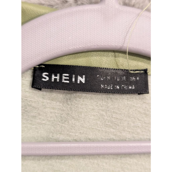 Women's SHEIN Green Faux Leather Cropped Jacket M - Picture 6 of 8